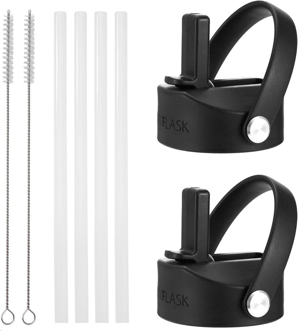 IRON °FLASK Carabiner Straw Lid for Wide Mouth Hydro Insulated Sports Bottles, BPA Free