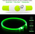 Led Dog Collar - BSEEN USB Rechargeable Flash Necklace Light for Pet Safety, Green