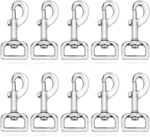 Heavy Duty Swivel Snap Hooks Dog Leash Hook, Trigger Clip Clasp for Pet Leash, Collar, Key Chain, 10 Pack