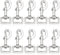Heavy Duty Swivel Snap Hooks Dog Leash Hook, Trigger Clip Clasp for Pet Leash, Collar, Key Chain, 10 Pack