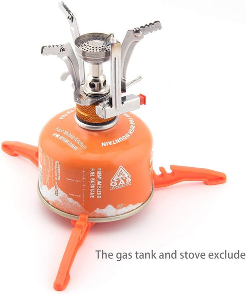 Fuel Can Stabilizer Canister Stand - Gas Tank Bracket Stove Standard Bottle Shelf Tripod Folding (Orange)