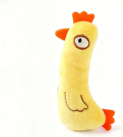Cat Toy Interactive Toy Plush Kittens Kitty Chicken Shaped Toy, Yellow Cat
