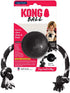 KONG Extreme Ball with Rope, Durable Fetch Toy for Tug and Playtime, Black for Large Dogs