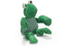 HuggleHounds Knottie Plush Dog Toy - Squeaky Stuffed Animal for Small, Medium & Large Dogs, Durable Plush Fergie Frog,