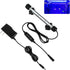 iKefe 7.5" White & Blue Submersible LED Aquarium Light with Timer, Dimmable Fixture for Fish and Plants