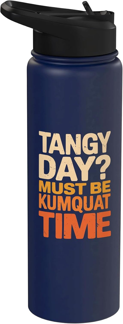 Kumquat Fruit SteMi Apparel Kumquat Citrus Fruit Humor Fruity Kumquat Lover Stainless Steel Insulated Water Bottle