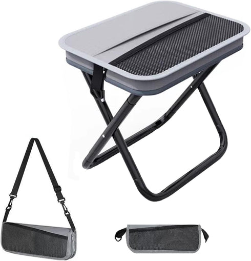 QTYSFE Portable Stool, Pocket Chair Fishing Stool, Large Size Adjustable Shoulder Strap Folding