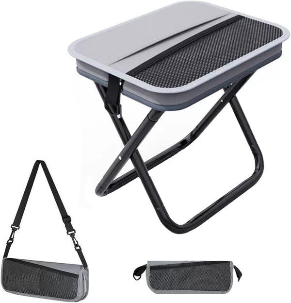 QTYSFE Portable Stool, Pocket Chair Fishing Stool, Large Size Adjustable Shoulder Strap Folding
