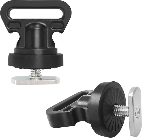 Tie Downs for Kayak Track Mount, Black Horizontal or Vertical Tie Down Mount for Securing Accessories