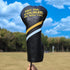 Golf Headcovers, Premium Leather Driver Fairway Wood Hybrid with Number Tags, May The Course Be with You Style
