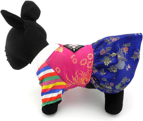 SELMAI Ethnic Dog Costume - Korean Traditional Knot Pendant Norigae Hanbok for Small Puppies & Cats