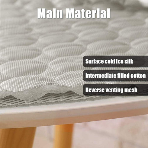 Washable Dog Cooling Mat, Ice Silk Self Cooling Pad Blanket for Indoor & Outdoor Car Seats, Light Grey (40x28 in)