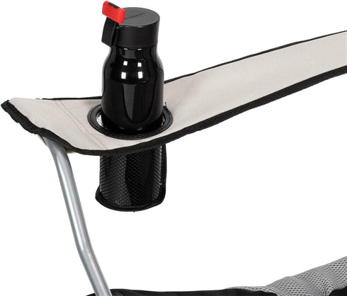 Homgrace Camping Chair, Full Back Chair for Outdoor, Simple Folding Chair with Cup Holder, Carry Bag Included (M Size