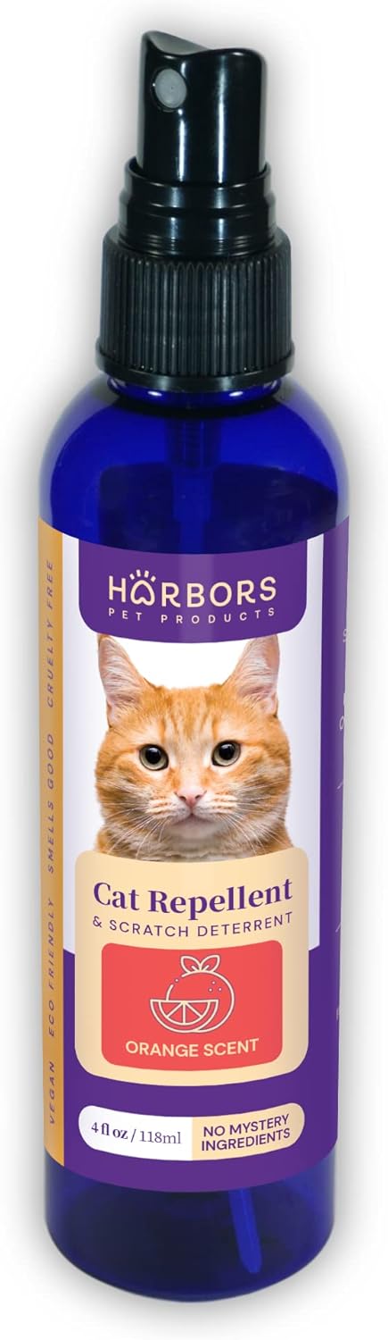 Harbors Cat Scratch and Chewing Deterrent Spray, 4 oz, Formulated with Essential Oils