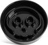 LE TAUCI Skull Black Ceramic Slow Feeder Dog Bowls for Small Breed, 0.6 Cups Puzzle Bowl for Fast Eaters