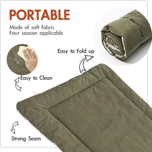 Camping Dog Bed, Waterproof and Washable Pet Bed 40”X32”, Durable Portable Travel Mat for Outdoor Use
