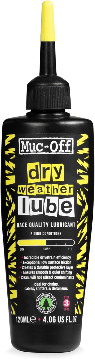Muc-Off Bio Dry Bike Chain Lube with Microfiber Cloth | Wax-Based Formula
