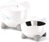 Catit PIXI Elevated Feeding Dish, Whisker Stress Free Food & Water Cat Bowl in White