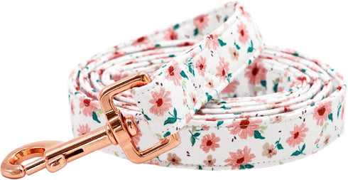 Dog Leash, Holiday Durable Strong Pink Floral Heavy Duty Leash with Comfortable Padded Handle for All Dogs