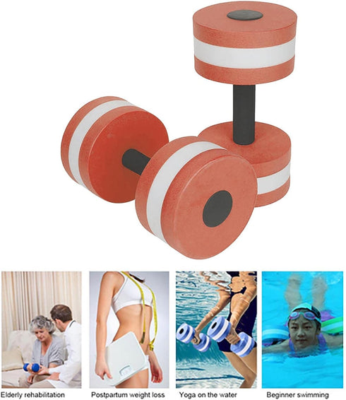 Lagukka Set, 2PCS Aquatic Dumbbell Water Dumbells Pool Resistance Water Fitness Equipment Foam Dumbbell Water Aerobics