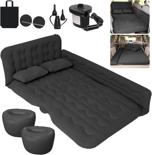 2 2 ISWEES Car Bed SUV Air Mattress, Car Air Mattress with Electric Pump, Inflatable Pillows and Footrests for Back