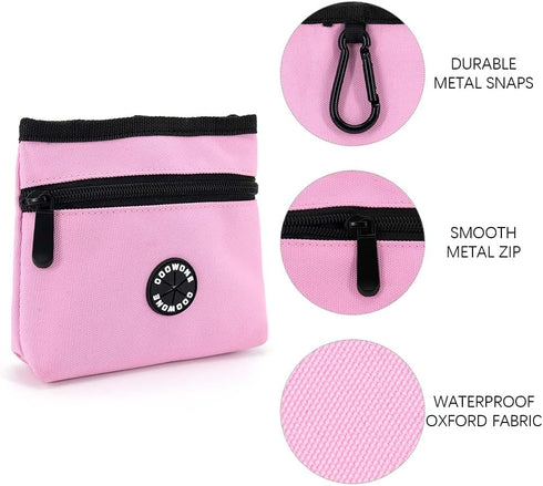 COOWONE Dog Treat Pouch with Clicker, Detachable Training Bag, 900D Oxford Cloth, Magnetic Closure for Small Dog Walking