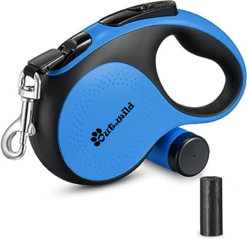 OUTnWILD 16 Ft Retractable Dog Leash for Medium Dogs with Removable Dispenser and Poop Bags, Walking Leash up to 66lbs
