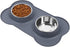 VIVAGLORY Dog Bowls, Stainless Steel Cat Puppy Water Bowls with Non-Spill Skid Resistant Silicone Mat