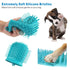 Idepet Dog Paw Cleaner Cup with Towel, Portable Pet Foot Washer Brush for Dogs and Cats, Blue