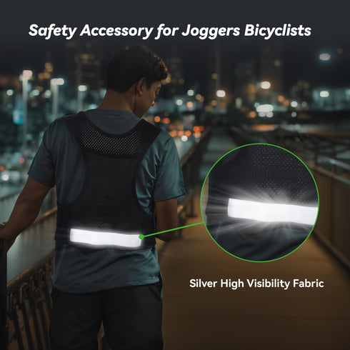 Running Vest for Women & Men, Adjustable Reflective Vest with 500ml Soft Flask, Designed for Marathon Trail Race Jogging