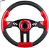 Golf Cart Steering Wheel or Adapter for Club Car DS, Club Car Precedent, EZGO, Yamaha (Red Steering Wheel)