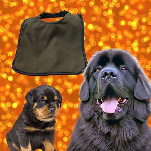 Anti-Pil Fleece Dog Bib Bandana Scarf for Dogs - Waterproof Backing - Adjustable Neck Strap - Keep Your Pup Warm