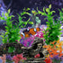 Fish Tank Decorations, 15pcs Aquarium Plants with Resin Broken Barrel and Cave Rock View, Fish Tank Accessories