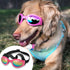 QUMY Dog Sunglasses - Goggles for Medium Large Breed Dogs, Pink, with Adjustable Strap for Protection