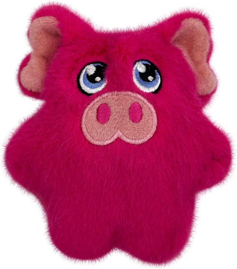 KONG Snuzzles Kiddos Mini Plush Dog Toy - Soft Squeaky Frog, Pig, Duck Combo for Small Dogs & Puppies