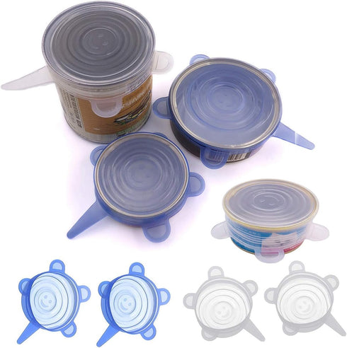 COMTIM Pet Food Can Lids, Silicone Stretch Covers for Dog Cat Food, Reusable Universal Size Fit Most Cans
