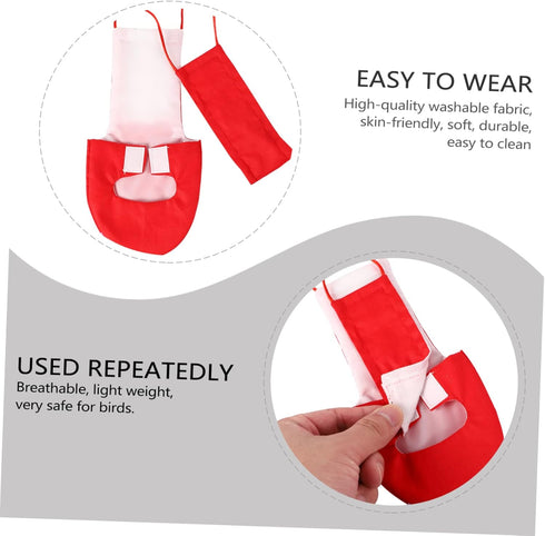 6pcs BESPORTBLE Washable Bird Diaper Suit Bowtie for Parrots Reusable Pet Diaper for Cockatiels Conures Soft