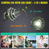 7800mAh AYAMAYA Rechargeable Camping Tent Fan with LED Light, Remote Control, Portable Camping Lantern Fan USB Desk