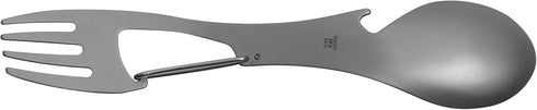 Kershaw Ration Multi Tool Spork, Stainless Steel Spoon, Fork, Carabiner, Bottle Opener, Regular & XL Sizes