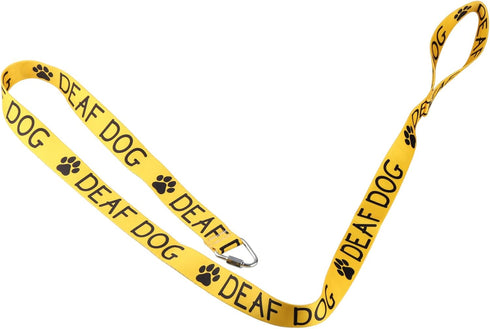 Hearing Impairment Dog Leash for Deaf Dogs, Walking Training Leash, Dog Owner Gift (Deaf Dog-YE)