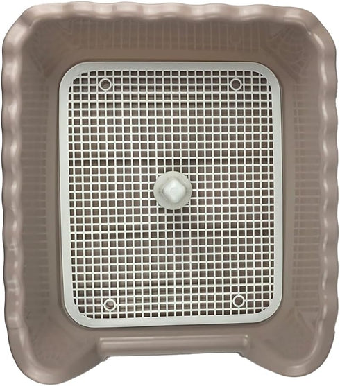Lutema Beige Indoor/Outdoor Dog Potty Tray for Small & Medium Puppies