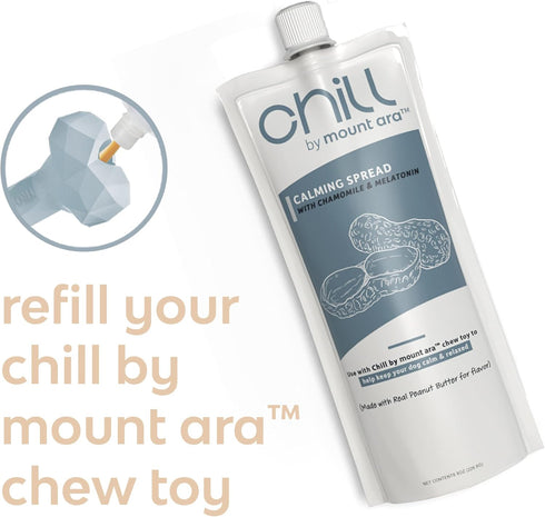 Pack 3 8 chill by mount ara Calming Peanut Butter for Dogs of - Dog Peanut Butter with Chamomile, MCT Oil, Oat-Bran
