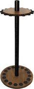 Rush Creek Creations 16 Round Fishing Rod Rack - Dark Walnut Fishing Pole Holder and Storage