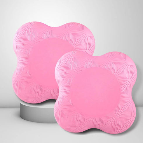 Flat Support Knee Pad, Yoga Practice Mat, Anti Slip Shock Absorption Cushion, Soft Durable Yoga Knee (Sakura Pink)