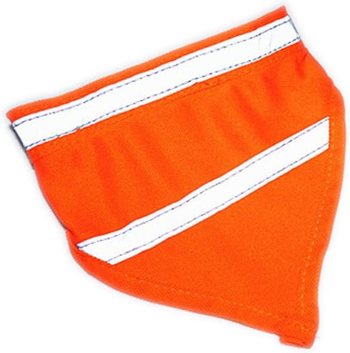 Encell Set of 2 Dog Reflective Scarf Safety Pet Bandana, Orange, Medium Size