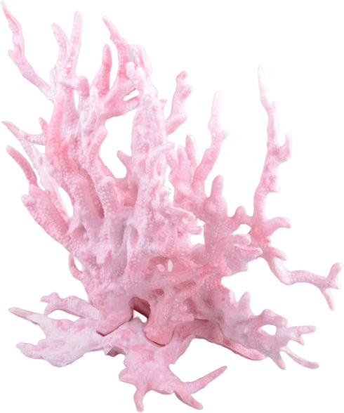 Mallofusa Artificial Aquarium Plant Ornament, Plastic Coral Reef Fish Tank Decoration Pink