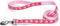 Guardian Gear Nylon Two-Tone Pawprint Dog Leash, 4-Feet x 5/8-Inch Lead, Pink