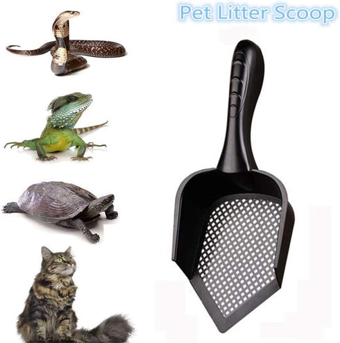 Cat Scooper Fine Sand Sifter Kitty Litter Scoop with Pointed End for Pet Reptile Terrarium