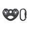 Zipline Trolley Kit with 25kN Carabiner, Double Tandem Dual Pulley for Rock Climbing and Rescue