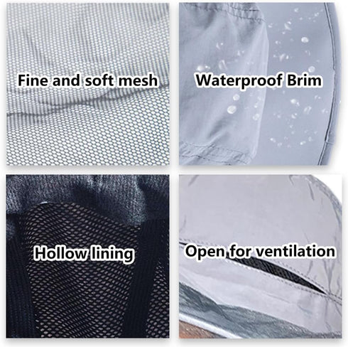 Mosquito Netting Bee Keeper Hat, Garden Bug Face Cover Head Net Veil for Fishing, Dog Grooming Cap